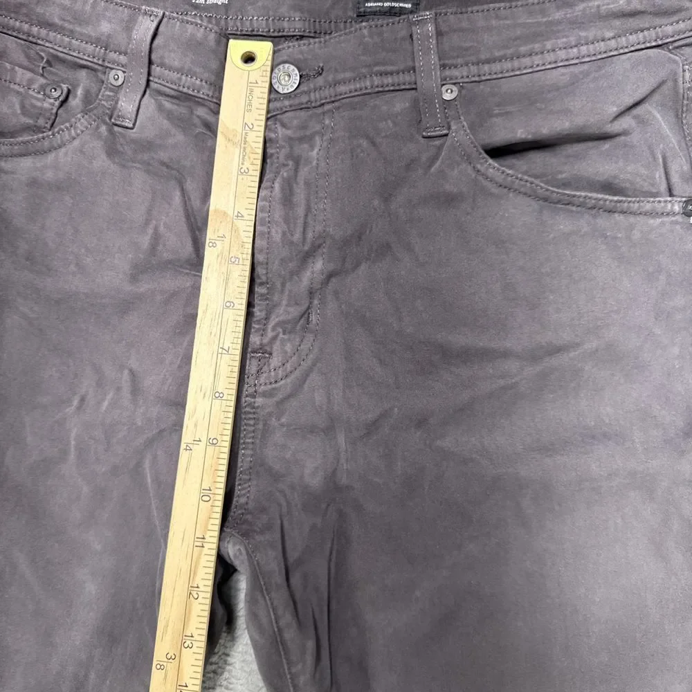 AG Adriano Goldschmied Everett Jeans Mens Sz 36x32 (36x27) Brown‎ Slim Straight